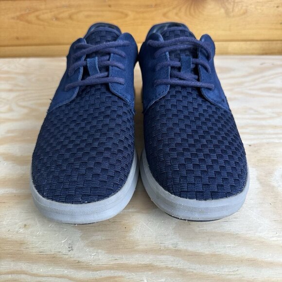 UGG Mens Shoes Size 7 Hepner Navy Blue Woven Weave Casual Sneakers - Picture 3 of 6